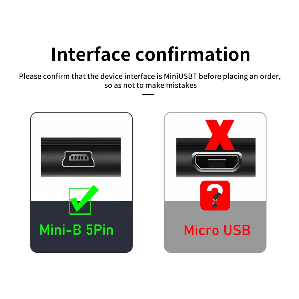 타입 C - 미니 USB 케이블 초단축 USB C - USB 미니 5핀 충전 데이터 케이블 코드 (MP3, MP4, GPS, 카메라, 블랙박스, 히어로 3용)