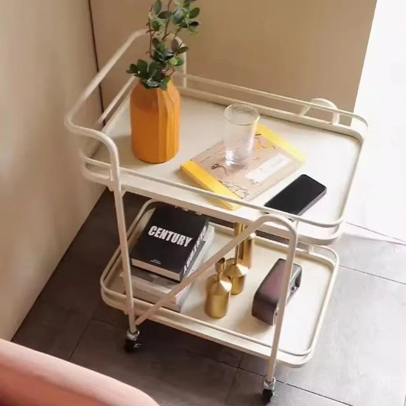 Rolling Cart for Restaurant, Hotel Beverage Cart, Portable Cake Delivery Trolley, Multi-Function Serving Cart Storage Organizer