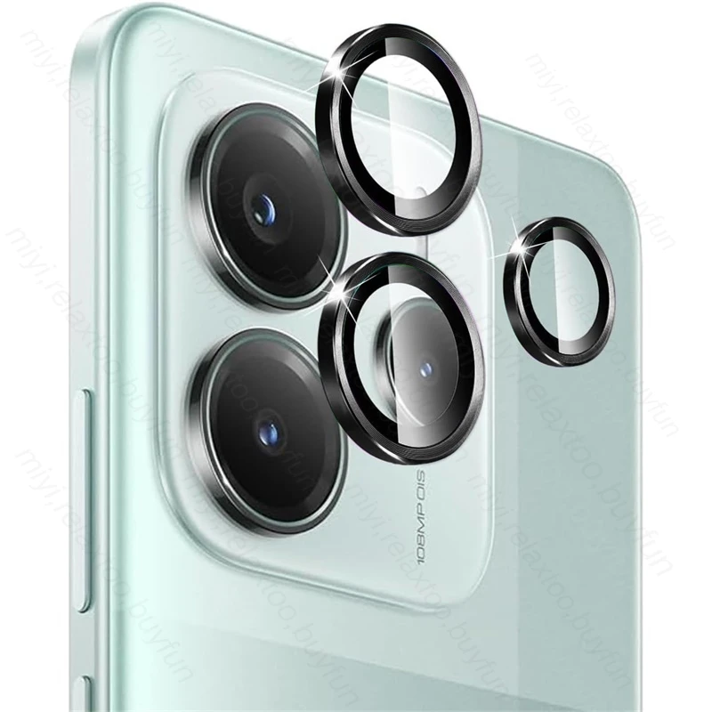 Premium Aluminum Alloy Camera Protector Case with Metal Ring Lens Glass