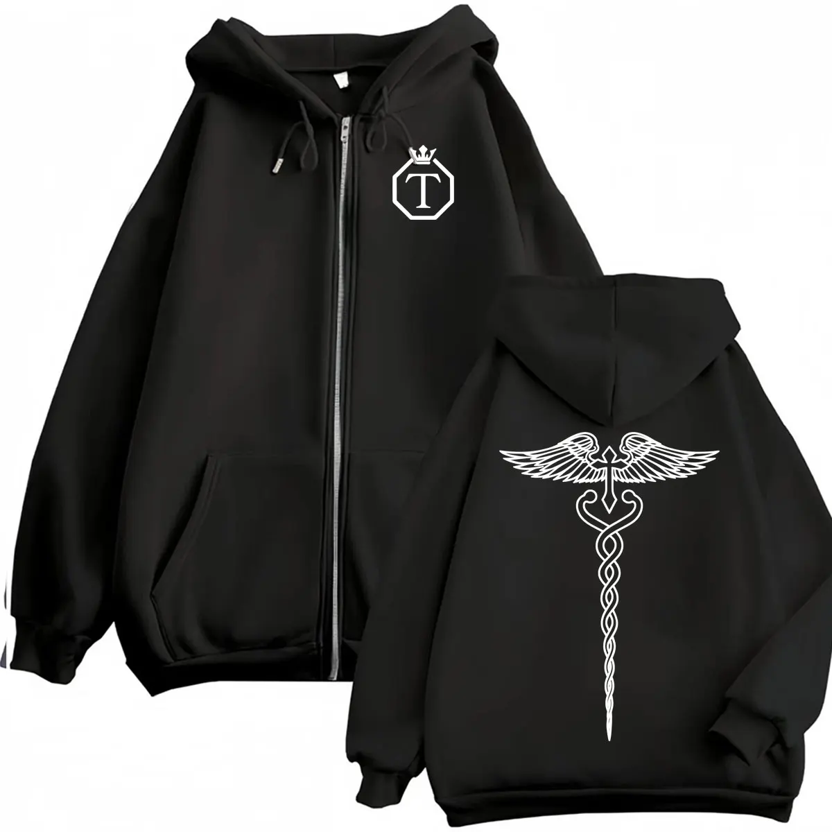 El Matador Ilia Topuria Tattoo Zip Up Hoodies für Männer und Frauen, Violence Aesthetic Jacke, Sweatshirts, Langarm-Pullover mit Reißverschluss, Mäntel