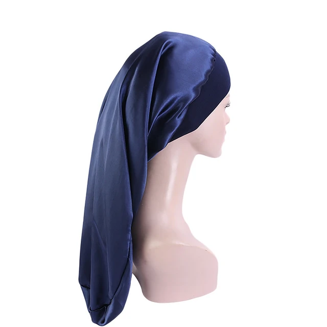 Bonnet de Nuit Long en Satin pour Homme et Femme, avec Bande de Cheveux à  Haute artificiel asticité, Soins Capillaires, Chimio, Nouvelle Collection -  AliExpress