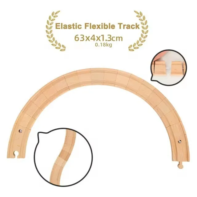 Premium Beech Wood Railway Train Track Accessories for Children’s Educational Play