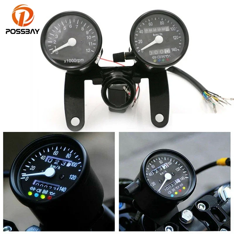 Contachilometri Digitale Universale Per Moto Tachimetro Tachimetro Nero Cafe Racer Accessori Velociometro Moto Contachimetri