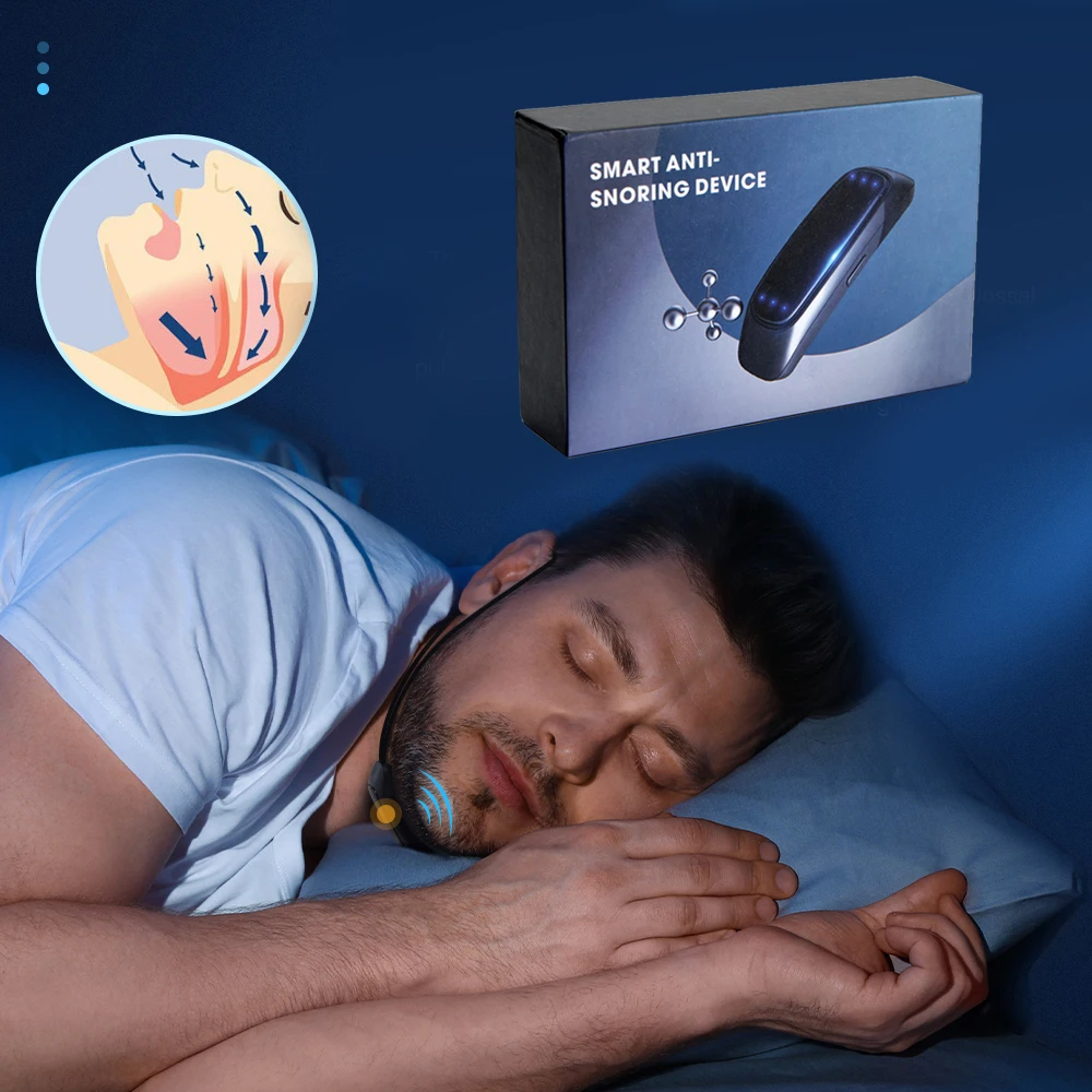 

Smart Anti Snoring Device Ems Pulse Stop Snoring Effective Solution Snore Sleep Apnea Aid Noise Reduction Sleep Well Health Care