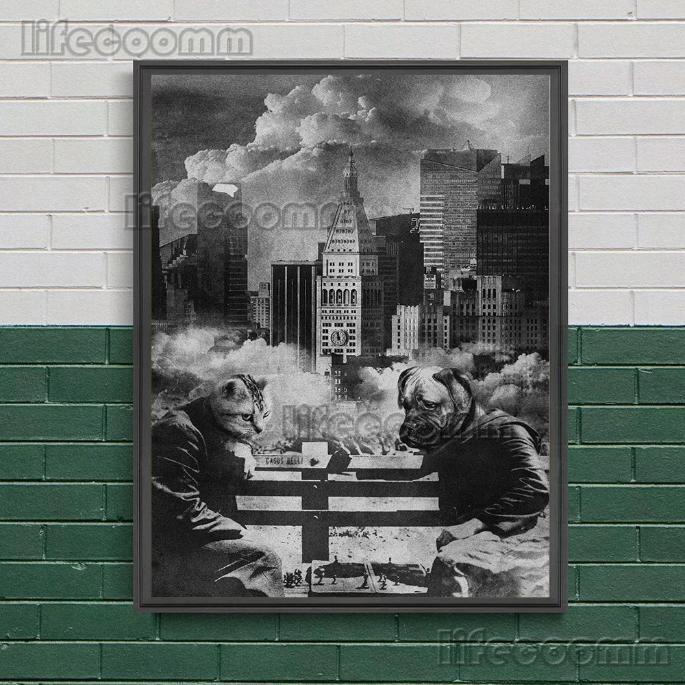 Animali antropomorfi, arte fotografica astratta, stampa poster, foto vintage vittoriana, arte da parete, pittura su tela, decorazione domestica - immagine 4