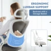JHK Mesh Ergonomic Office Computer Desk Chair Flip-up Arms Adjustable Headrests Comfortable Lumbar Support For Home Office 2