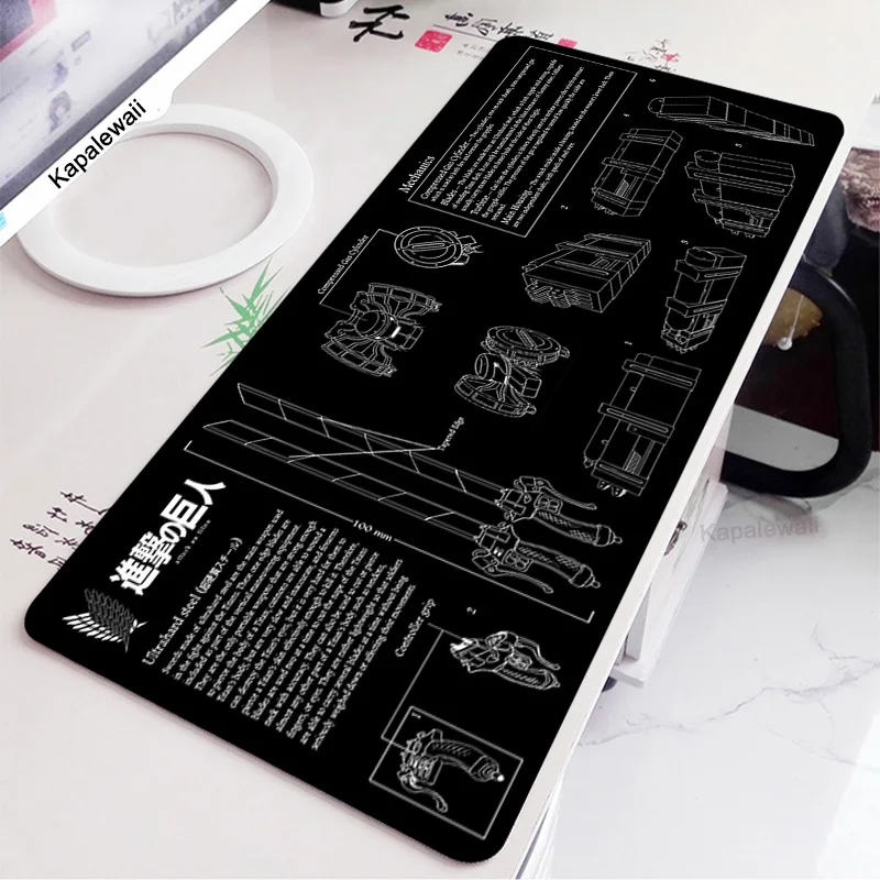 Gaming Mouse Pad New Black and White Large Mousepad Gamer Accessories XXL Anti-slip Natural Rubber PC Computer Keyboard Desk Mat