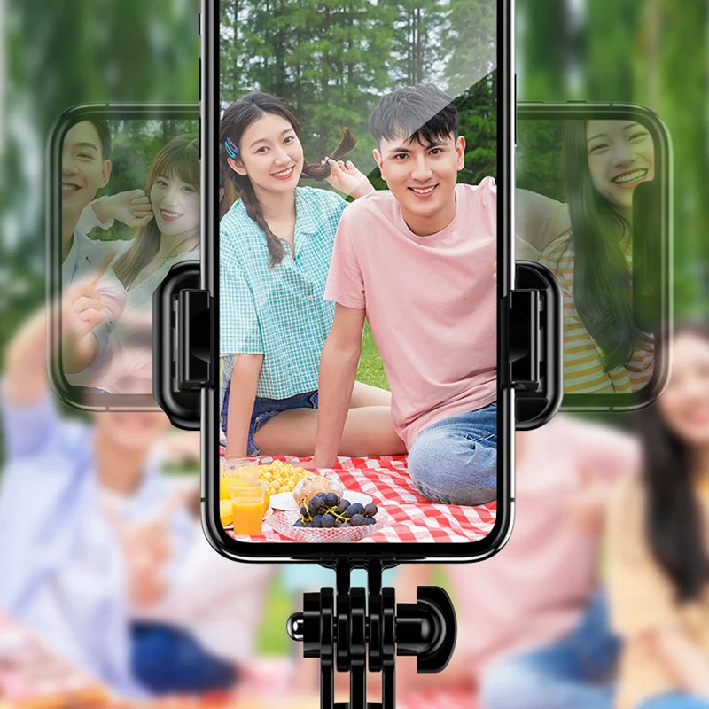 올인원 셀카봉 삼각대, 확장형 휴대폰 거치대, 블루투스 리모컨, 애플 및 안드로이드 기기용 삼각대