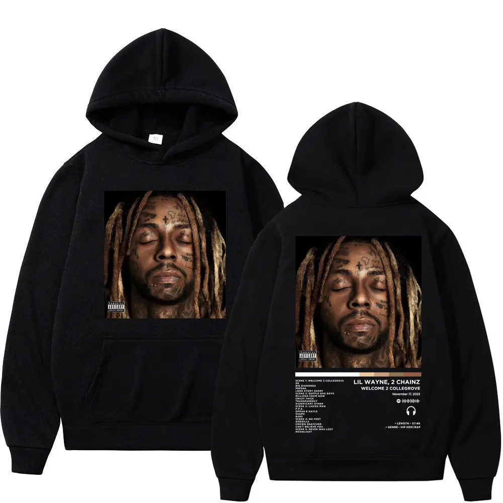 

Rapper Lil Wayne Graphic Hoodies Men Women Vintage Trend Hooded Sweatshirts Autumn Winter Fashion Hip Hop Oversized Pullovers