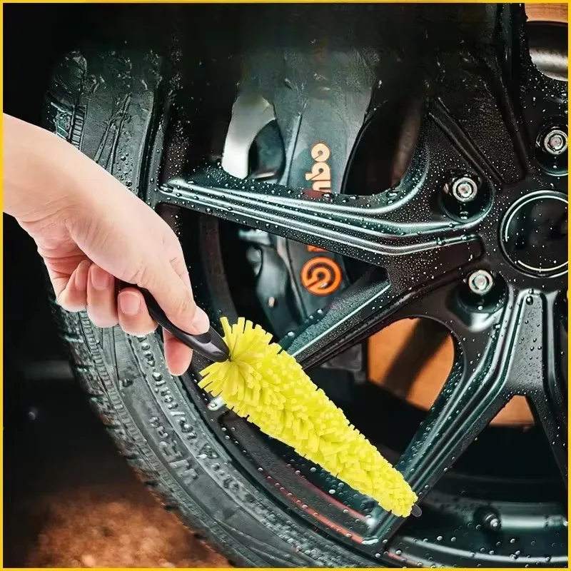 1pcs Creative Car Tire Cleaning Beauty Tool Rim Tip Sponge Strip Wheel Hub Cleaning Brush Gap Brush