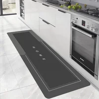 Kitchen Absorbent Mat Non-Skid Waterproof Wipeable Comfort Standing Kitchen Rugs and Mats Wipeable Wash Free Long Strip Carpet 1