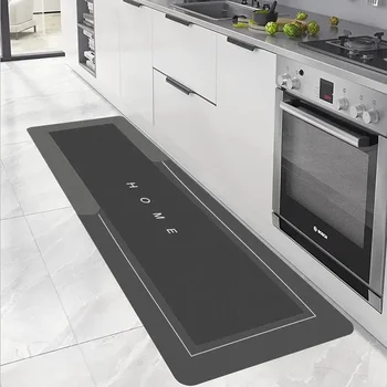 Kitchen Absorbent Mat Non-Skid Waterproof Wipeable Comfort Standing Kitchen Rugs and Mats Wipeable Wash Free Long Strip Carpet 1