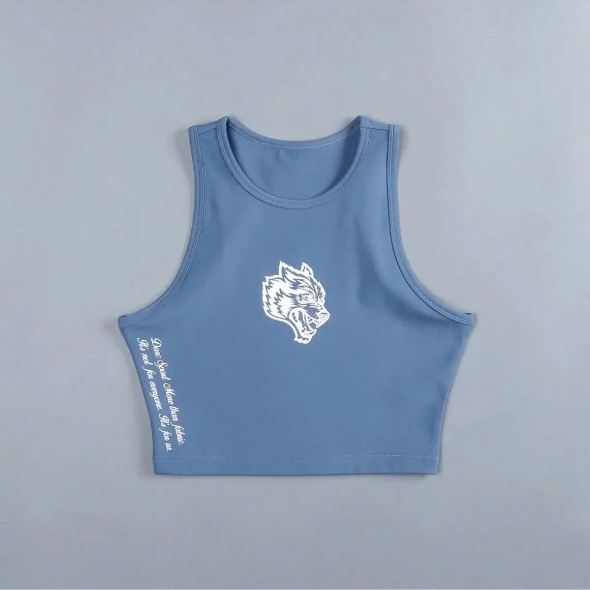 Wolf Head Ladies Summer Quick Drying Skinny Fitness Sports Elastic Training Vest Sleeveless Short-sleeved Printed Top 3