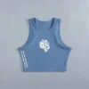 Wolf Head Ladies Summer Quick Drying Skinny Fitness Sports Elastic Training Vest Sleeveless Short-sleeved Printed Top 3