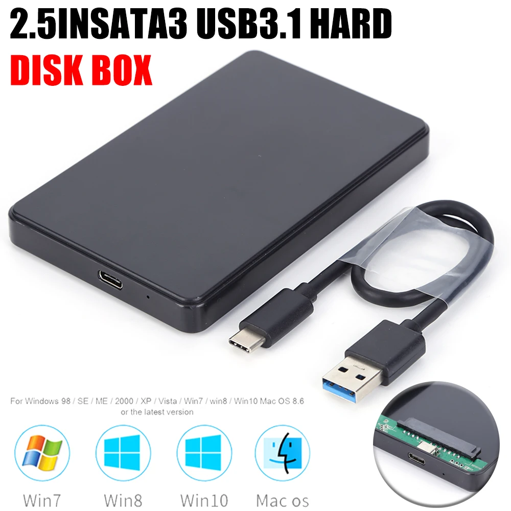 HDD/SSD External Box 2.5 SATA USB3.1 SuperSpeed Black - Hard Drive  Enclosures - Hard Drive and Memories - PC and Mobile