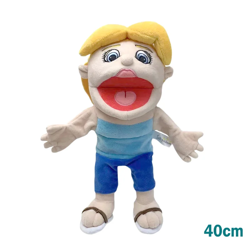 thumbnail image 1 of Muñeco títere Jeffy Talk Show Hand Muppet Cody Junior Joseph Chef Policía Príncipe Papá Mamá Penélope Muñeca suave Juguete Fiesta Accesorio Regalo para niños, 1 of 5