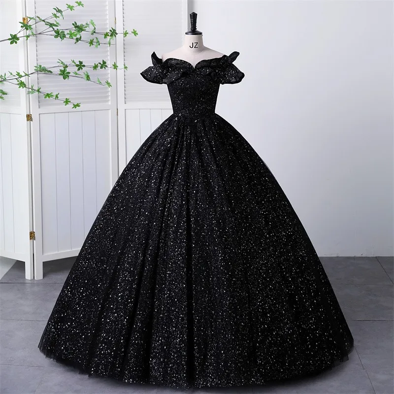 

Новинка, атласные платья для девушек Y & M Novias с открытыми плечами, классическое бальное платье для выпускного вечера, цветные или большие размеры