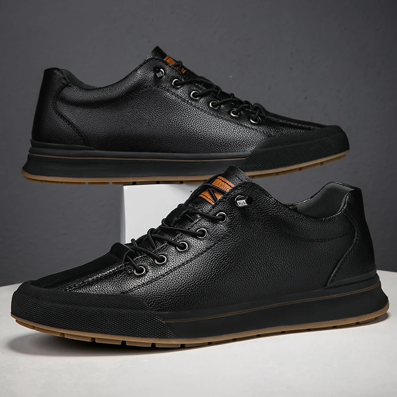 Genuine Leather Men's Shoes Brand High Quality Italian
