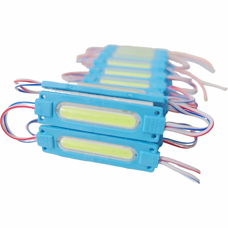 100Pcs DC 24V 2.4W IP67 방수 COB LED 주입 모듈 상업용 조명 간판 제작을 위한 6LED R/G/B 컬러 LED 조명