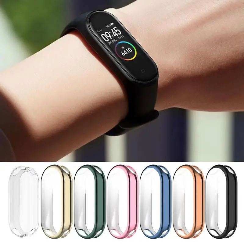 Tpu Protective Cover For Xiaomi Mi Band 8 Full Cover Screen Protector Plating Case With Sensitive Touch Control Accessories