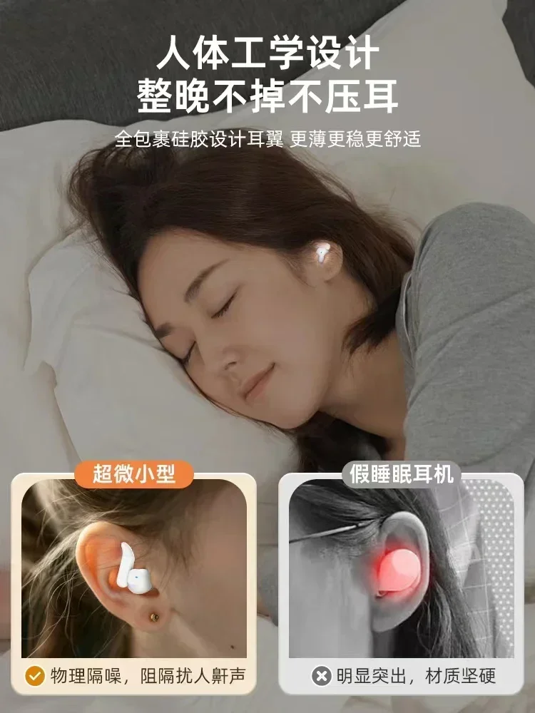 

for Sleeping With Ultra-Light Reduction Headphone C27 Sleep 2024 Wireless Earbuds TWS Soft Silicone Noise Bluetooth Earphones