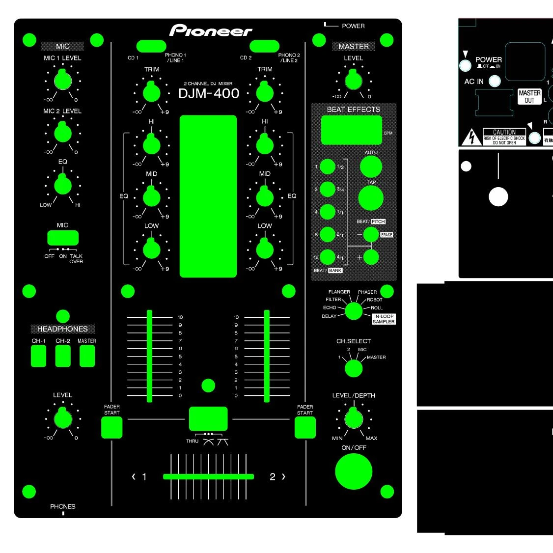 djm400 Pioneer djm-400 動作確認済　　ミキサー 美品】パイオニア DJM-400 DJ MIXER