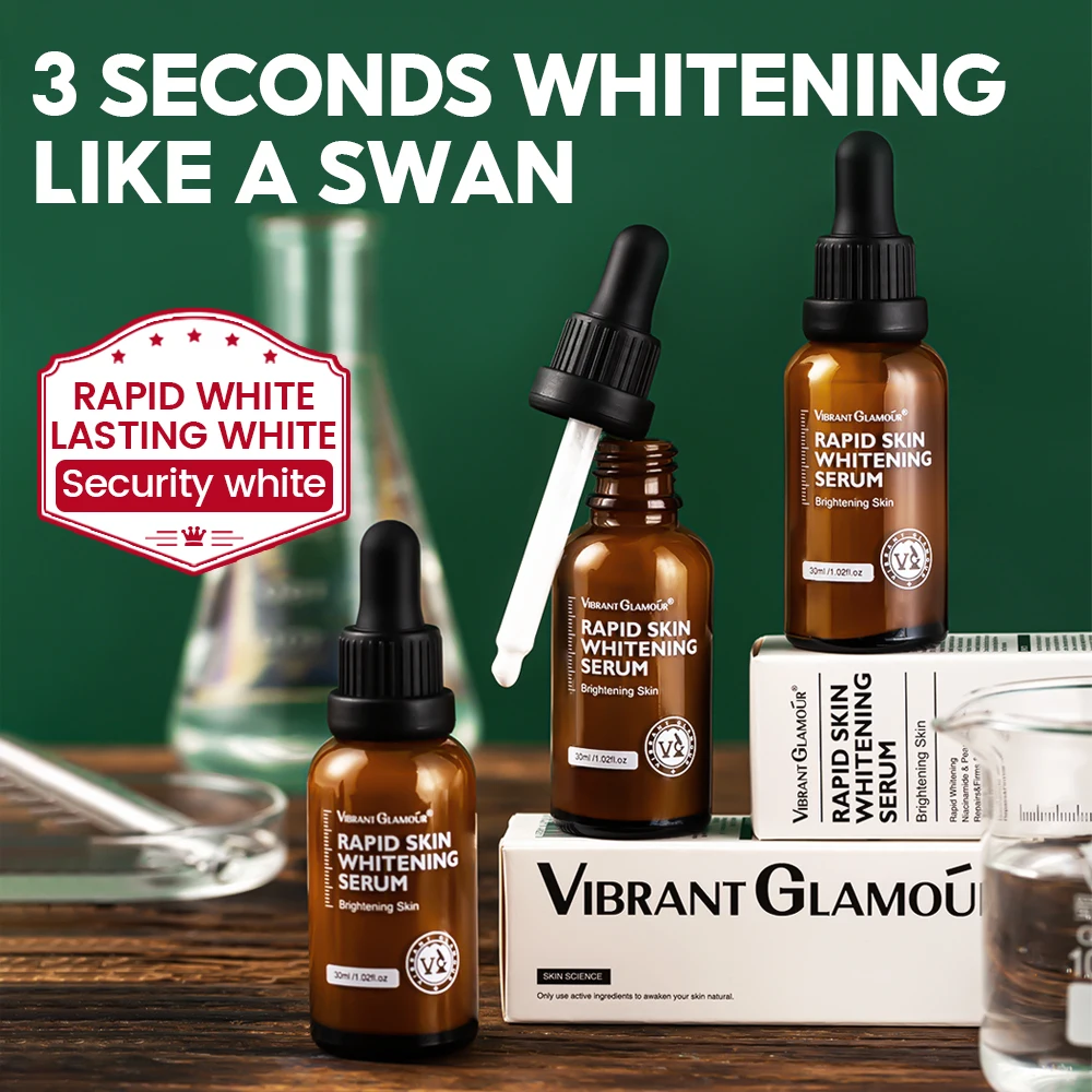 VIBRANT GLAMOUR Rapid Skin Whitening Serum Nicotinamide Pearl Powder Bleaching Face Essence Brightening Fade Dark Spots 3