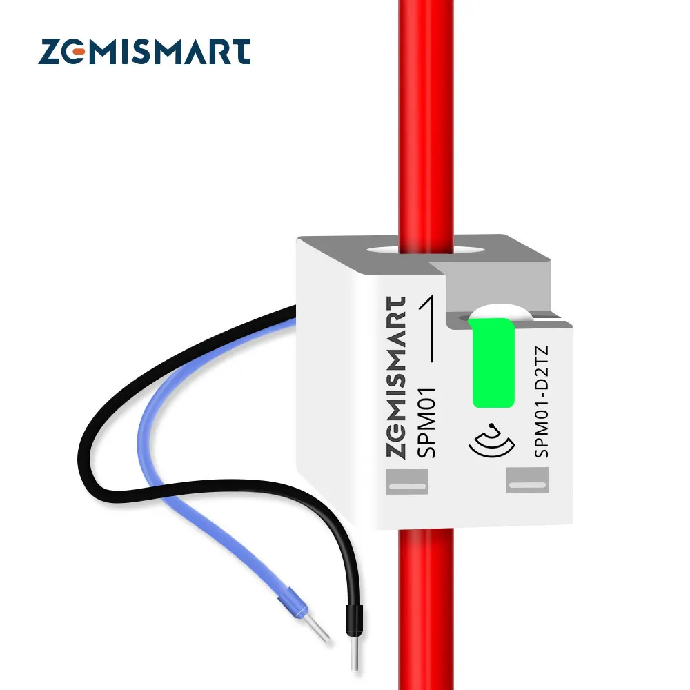 Zemismart Tuya Zigbee WiFi MiNi Energy Meter Electric Monitor Sensor Real-time Measure Zigbee2mqtt Home Assistant Control 63A smart energy meter