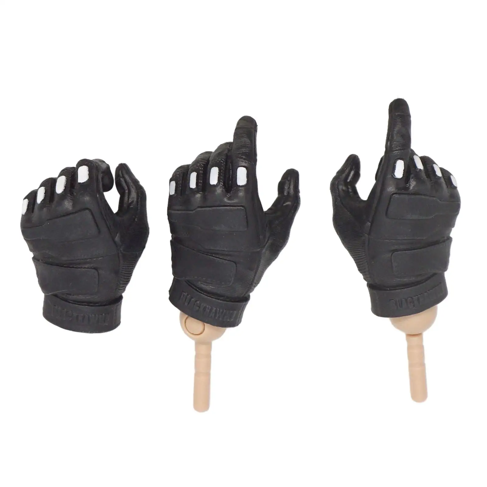 3x 1:6 Male Gloves Hands Doll Decor for 12inch Collectible Action Figures