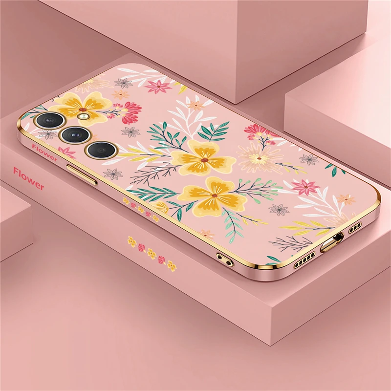Silicone Soft Flower Shockproof Phone Case - Elegant Protective Back Cover