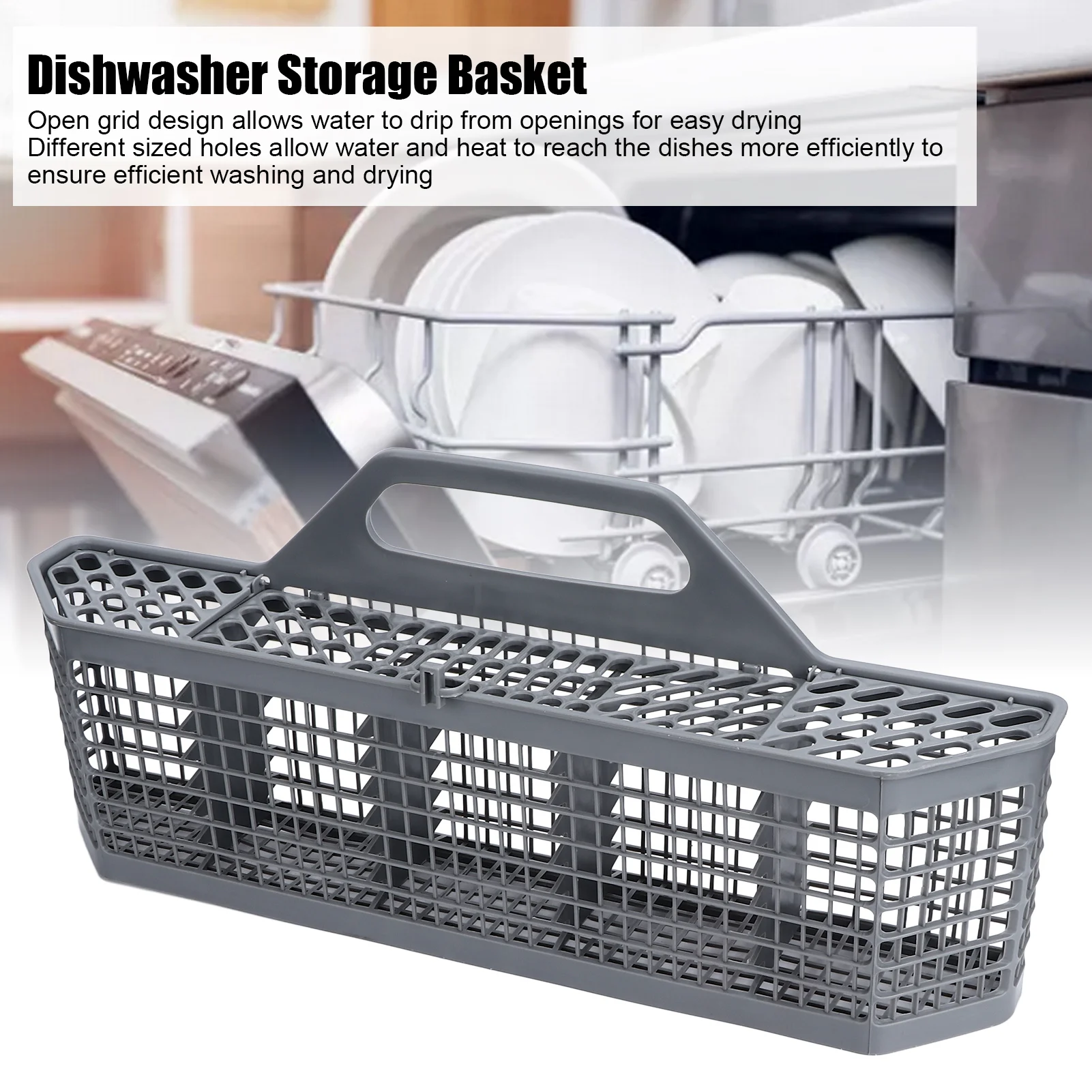 Dishwasher Storage Basket Universal Plastic Dishwasher Cutlery Silverware Basket Storage Box for GE WD28X10128