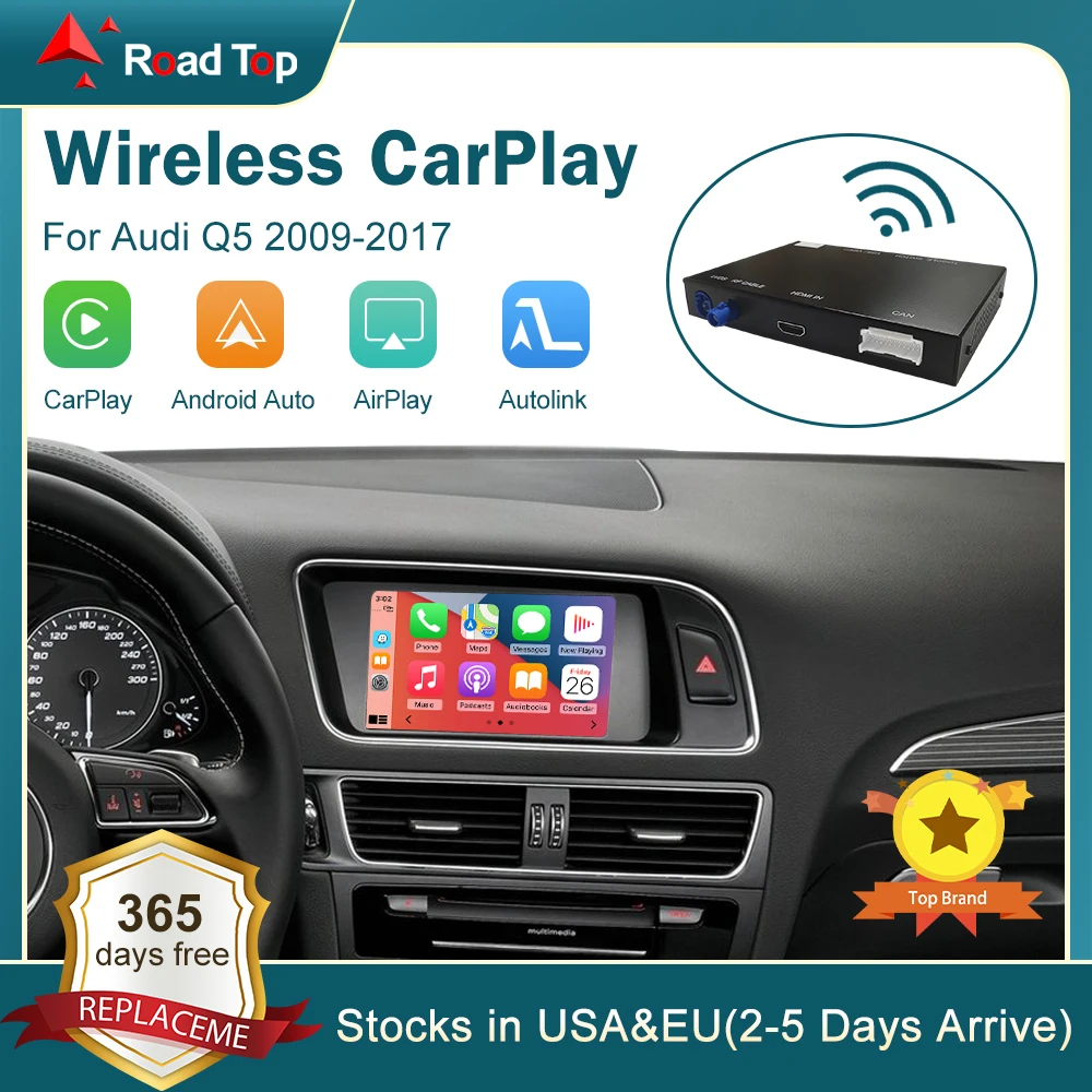Wireless Carplay Android Auto-Schnitts telle für Audi Q5 2013-2017, mit Mirror Link Airplay Car Play-Funktionen