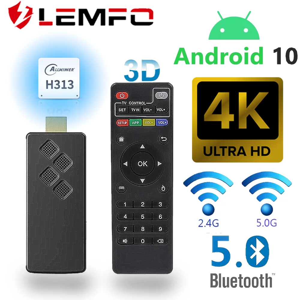 Transpeed TV Stick Android 13 ATV With TV App 4K 3D TV Box 2.4G&5G Voice  Assistant Control Media Player TV Receiver Set Top Box - AliExpress