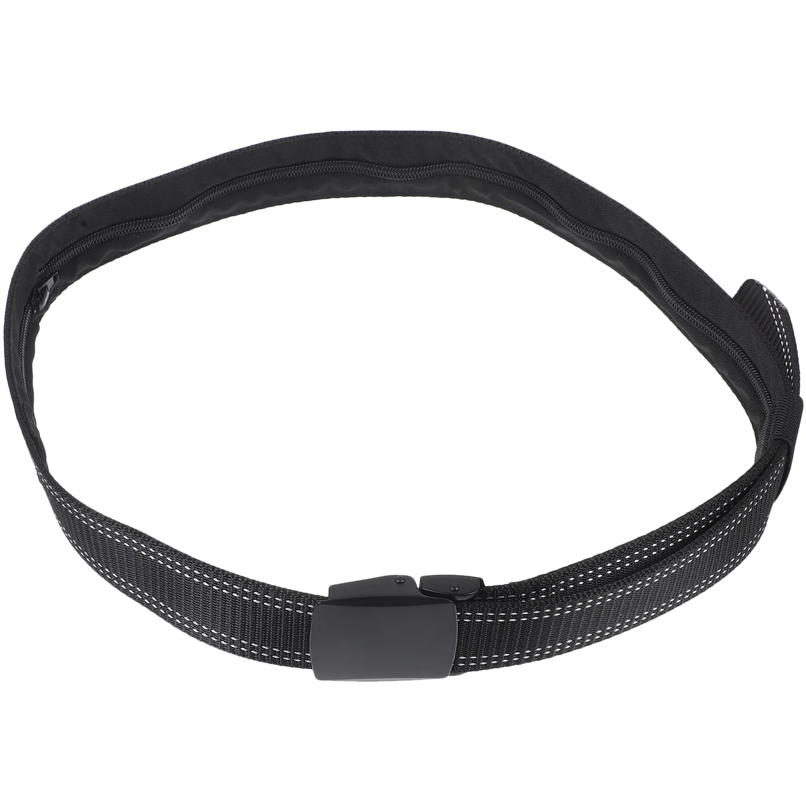 

Money Hiding Belt Sashes Men Waist Matte Black Alloy Buckle Anti-theft Travel Hidden