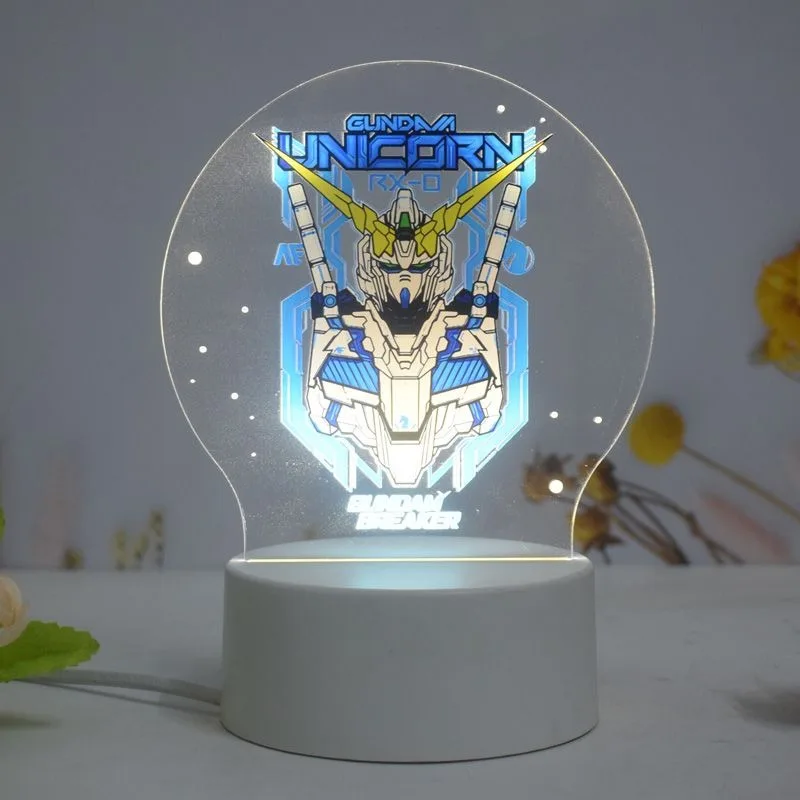 

Мультяшный анимационный креативный 3D ночник Gundam, модная индивидуализированная лампа для комнаты, спальни, прикроватная лампа, детский подарок
