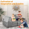 10PCS Modular Kids Play Couch, Convertible Child Sectional Sofa, Imaginative Furniture Play Set for Creative Kids 5