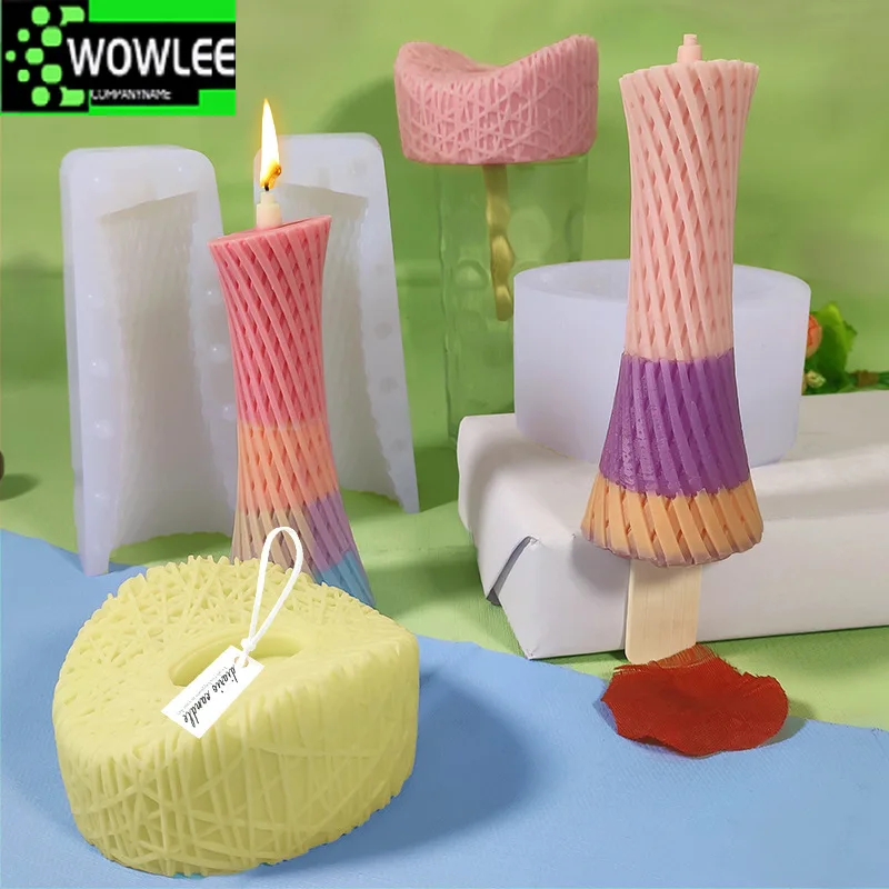 

3D Silicone Candle Mold Cylinder Shape Candle Mold Spiral Cylinder Mold Silicone Candle Mold Candle Mold Candle Making Supplies