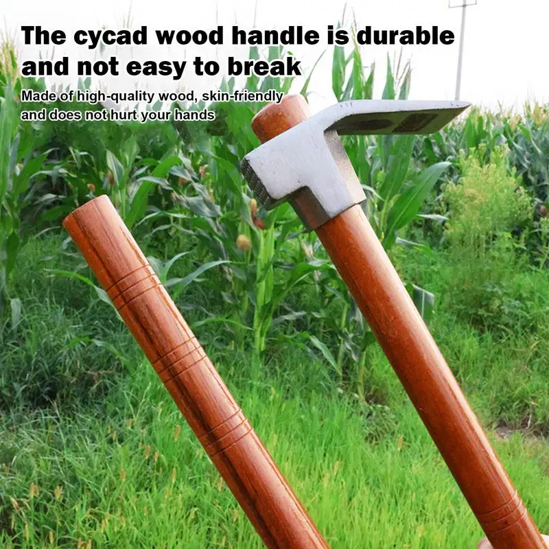 Multifunctional Small Hoe With Wooden Handle Household Flower Hoe Gardening Hoe Outdoor Agricultural Tool And Garden Tool 5