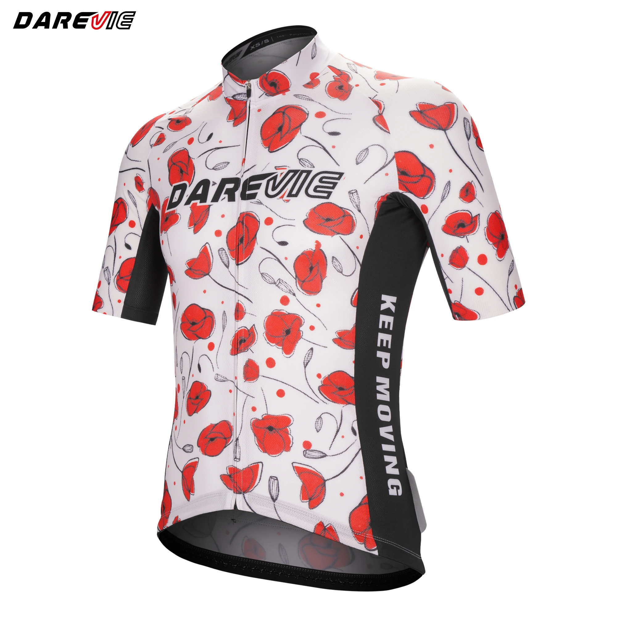 thumbnail image 1 of Maillot de ciclismo DAREVIE para hombre, Poppy, secado rápido, transpirable, fresco, profesional, ropa de ciclismo para hombre y mujer, novedad de 2024, 1 of 4