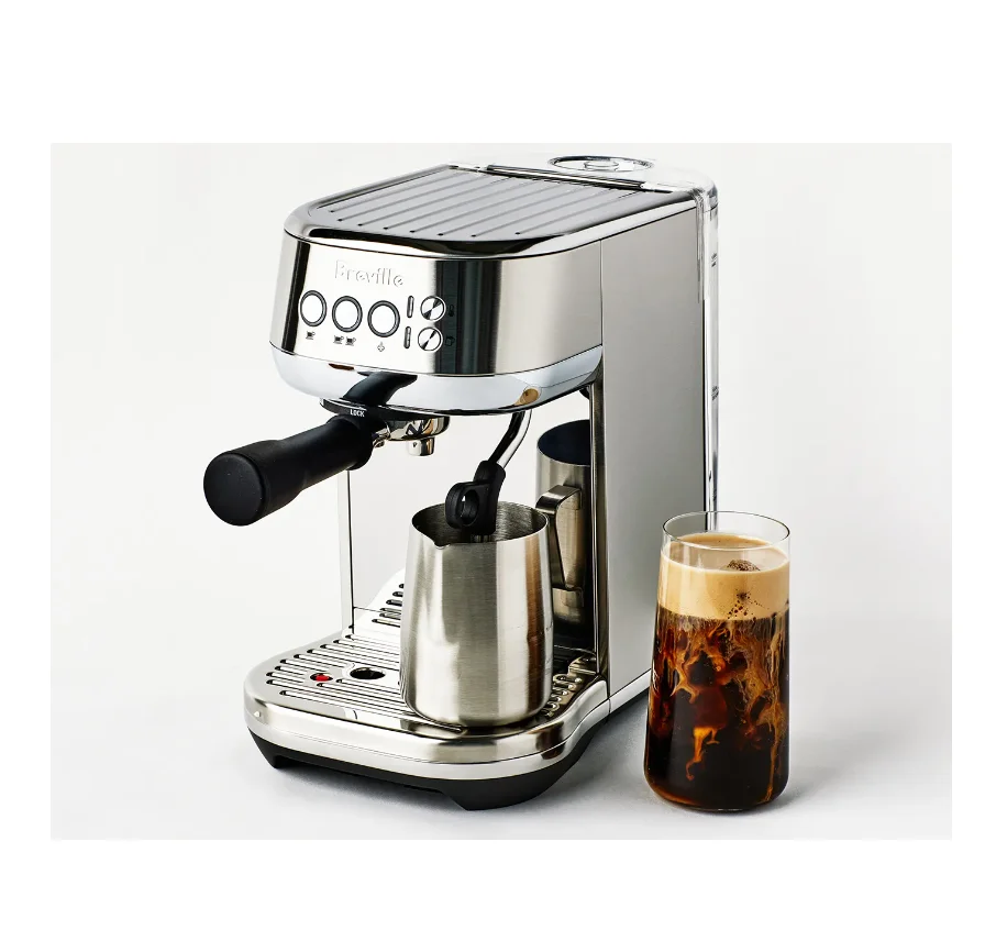 4 in 1 Knob Control Espresso Machine Stainless Steel Coffee Maker with Grinder Machine 3L Water Tank 4