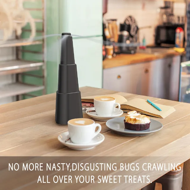 Ventilátor Levél Légy Taszító Légyfogó Rovar Gyilkos Asztal Fonó Étel Védő Légypusztító Csapda Kártevőirtó Eszköz - Image 3