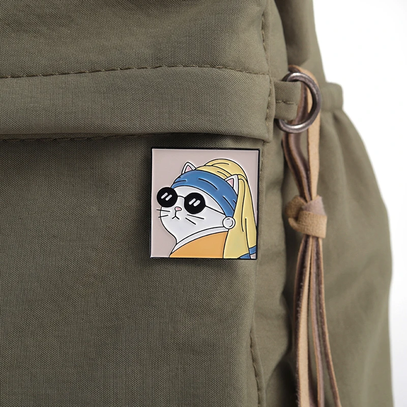 Ich liebe miauen Emaille Pins benutzer definierte Ölgemälde gute Stimmung Broschen Revers Abzeichen Cartoon Tier Spaß Schmuck Geschenk Freunde – Detail 6