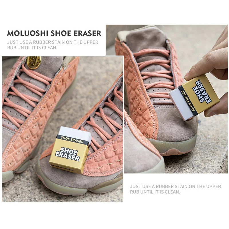 Eraser Shoe Portable Suede Sheepskin Matte Leather Fabric Care Shoes Brush Cleaning Tools Leather Cleaner Rubber Block White 6