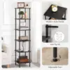 Hoobro 6-Tier Corner Shelf, Corner Square Rack Display Shelf, Tall Storage Rack Plant Stand, Corner Bookcase For Small Spaces, 5