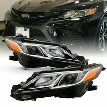 

LED Projector Headlights Fit for 2018 2019 2020 Toyota Camry LE SE Front Driver Passenger Left Right Side Headlamp Assembly