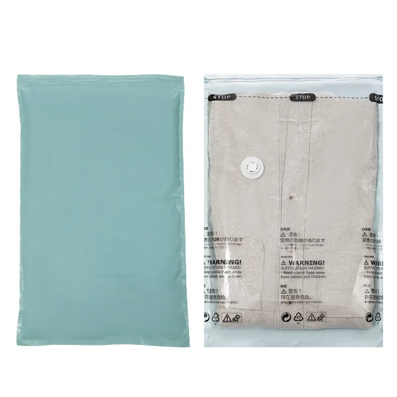 No Pump Need Vacuum Bag Quilt Clothes Organizer Wardrobe Storage SealerBags Compressed Saving Space Bags Reusable Travel Package 3
