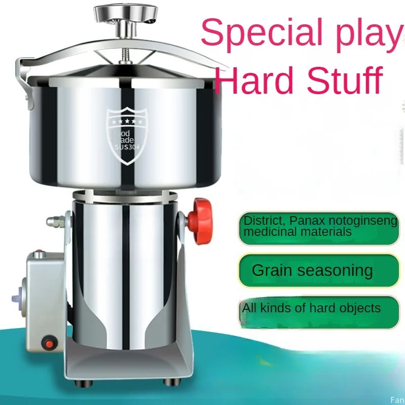 

Electric Grinding Machine 1000g-2500g Commercial Timing 270° Swing For herbs, grains pulverizer Household Small Hard Grinder