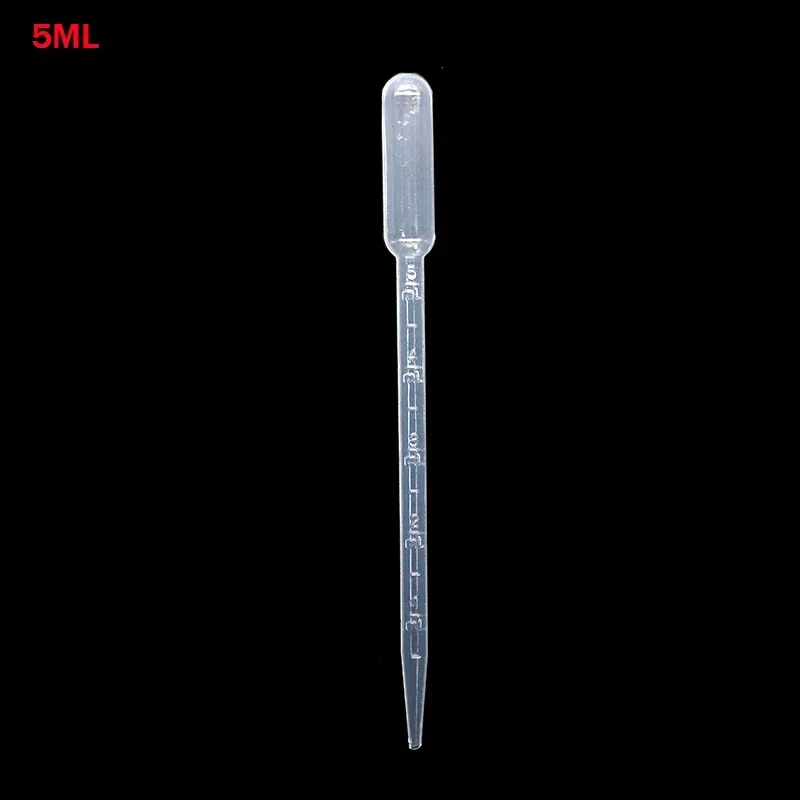 Plastic Pipette 100PCS 0.2 0.5 1 2 3 5 10mL Laboratory Pipette Plastic Disposable Graduated Container Liquid Dropper Equipment Straw