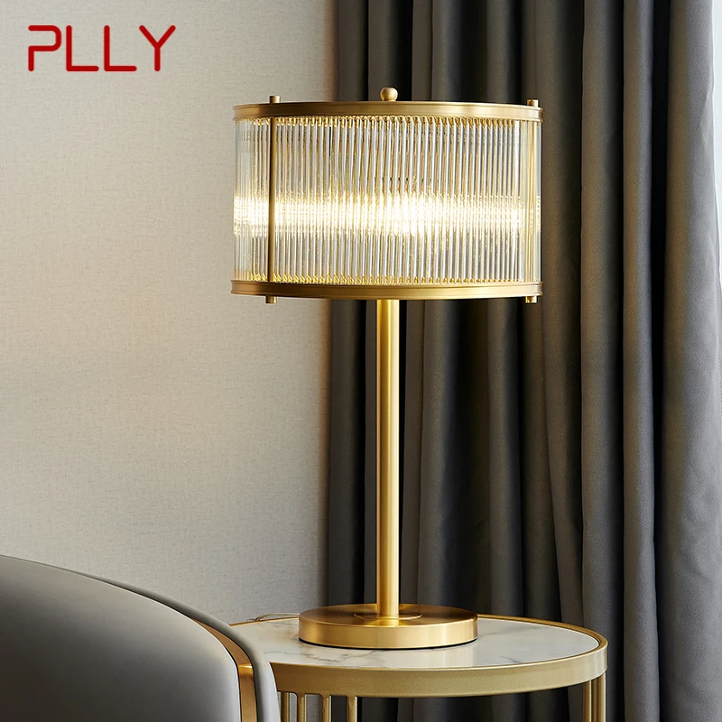 

PLLY Nordic Brass Table Lamp Modern Luxurious Living Room Bedroom Study LED Originality Desk Light