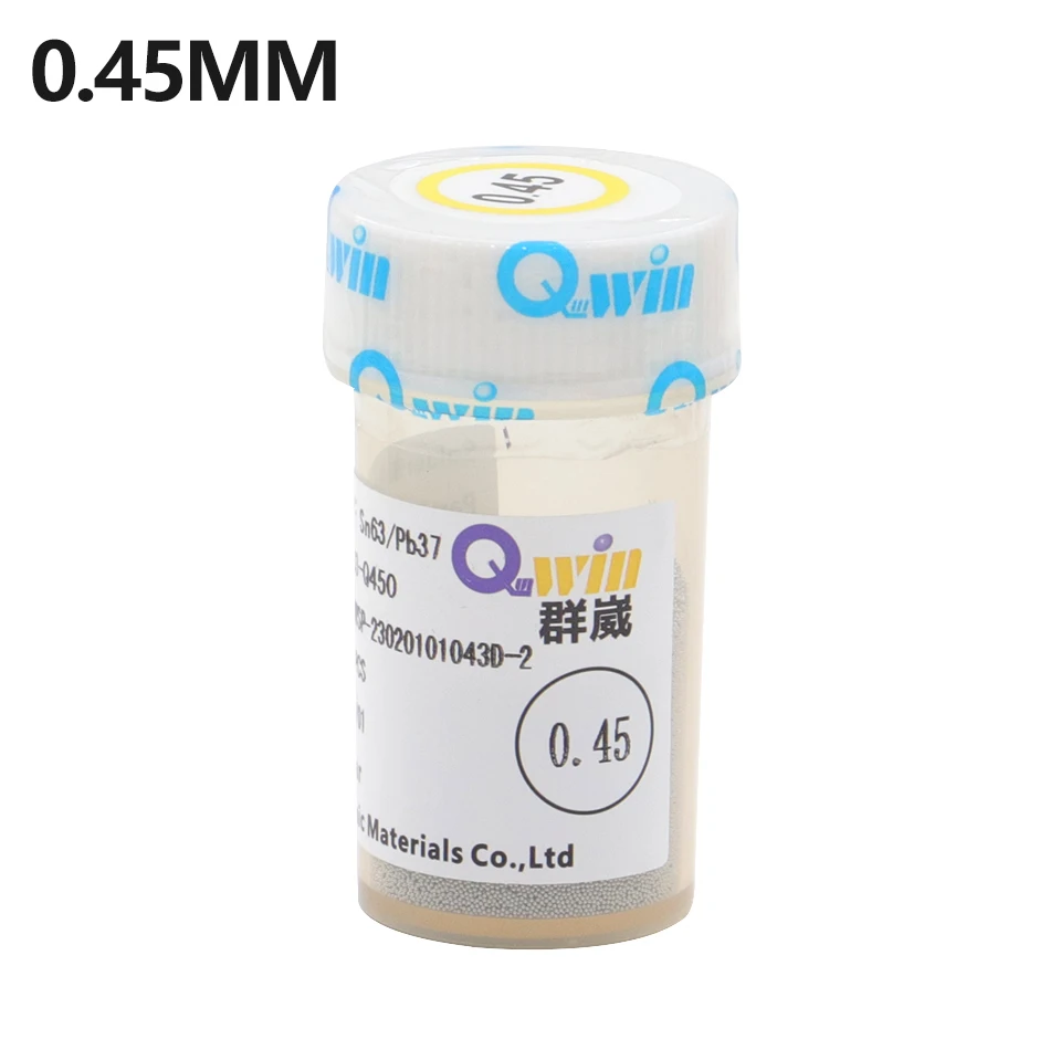 250,000pcs/bottle Tin Balls BGA Leaded Solder Balls 0.2mm 0.3mm 0.35mm 0.45mm 0.6mm 0.65mm 0.76mm Chip Repair Tin Beads Sn63 Pb3 Solder Balls